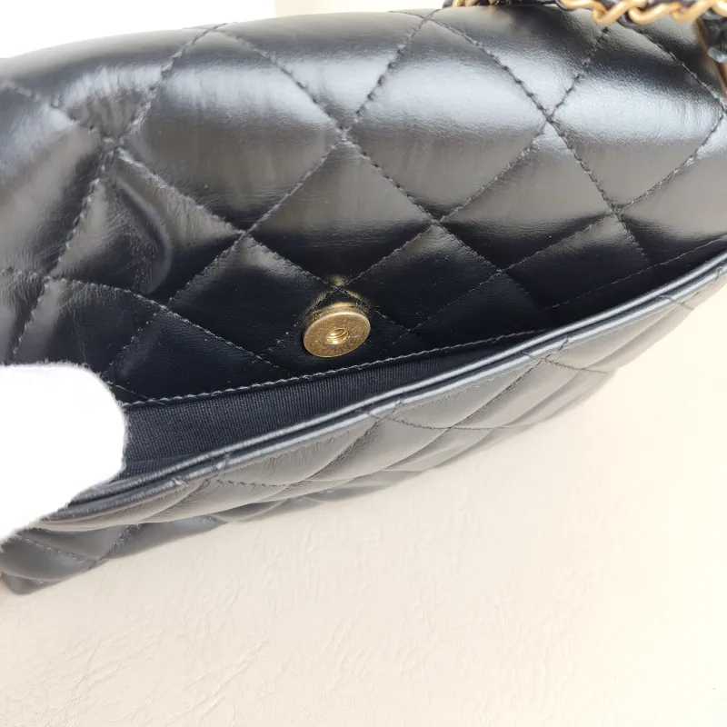 Chanel Crossbody Bag 23k 19 hobo Black Calfskin One Size 18 × 4 × 12 cm — detail view 7 of 12