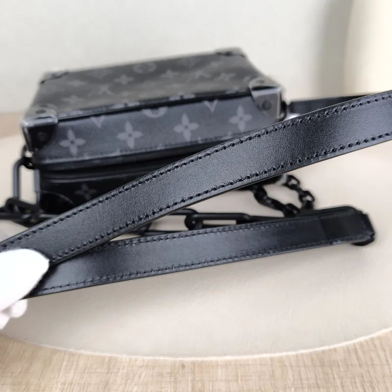 Louis Vuitton Crossbody Bag SOFT TRUNK Box Eclipse PVC Mini 18.5 × 8 × 13 cm — detail view 7 of 12