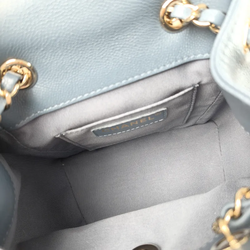 Chanel Backpack duma Blue Grained Calfskin Small 18 × 9.5 × 19 cm — detail view 9 of 10