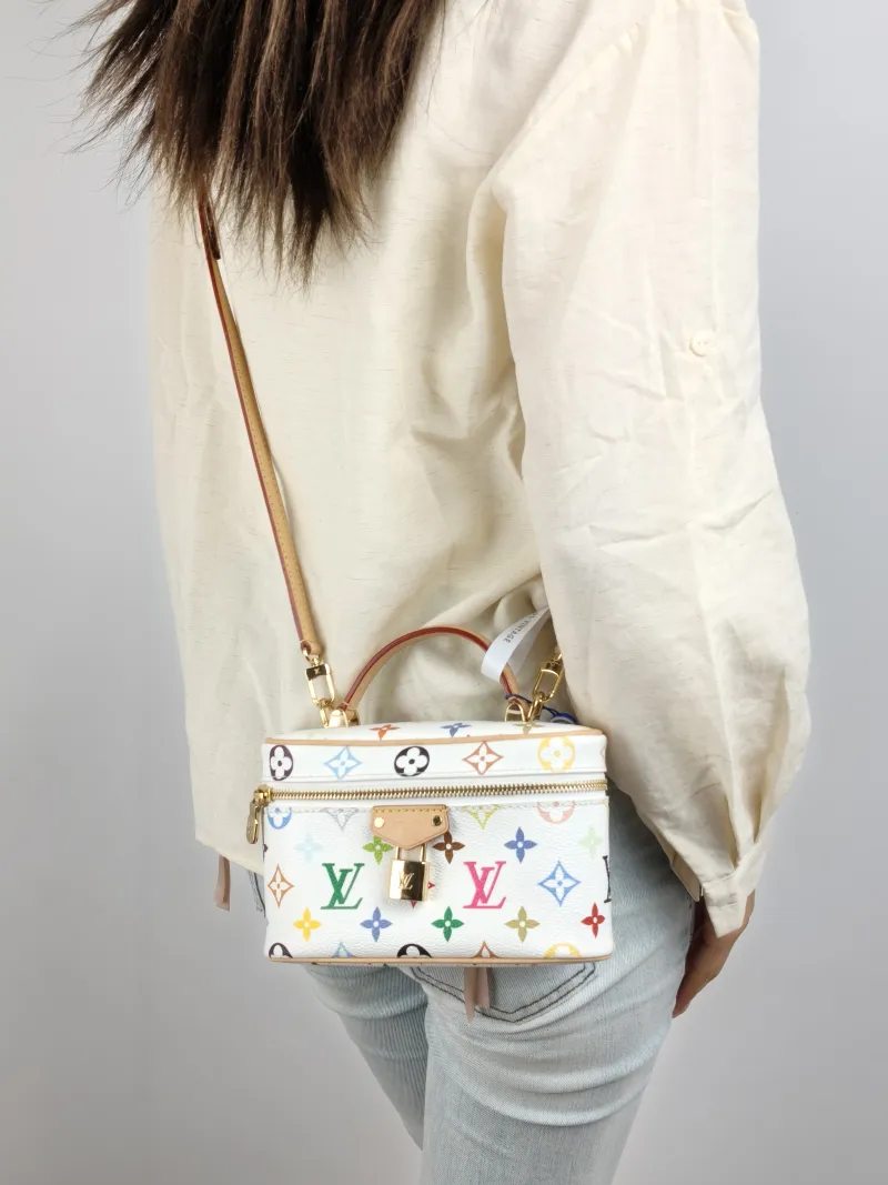 Louis Vuitton Shoulder Bag VANITY POUCH Cosmetic Bag Multicolore PVC One Size 19 × 6.5 × 11.5 cm — on-model view 2 of 2