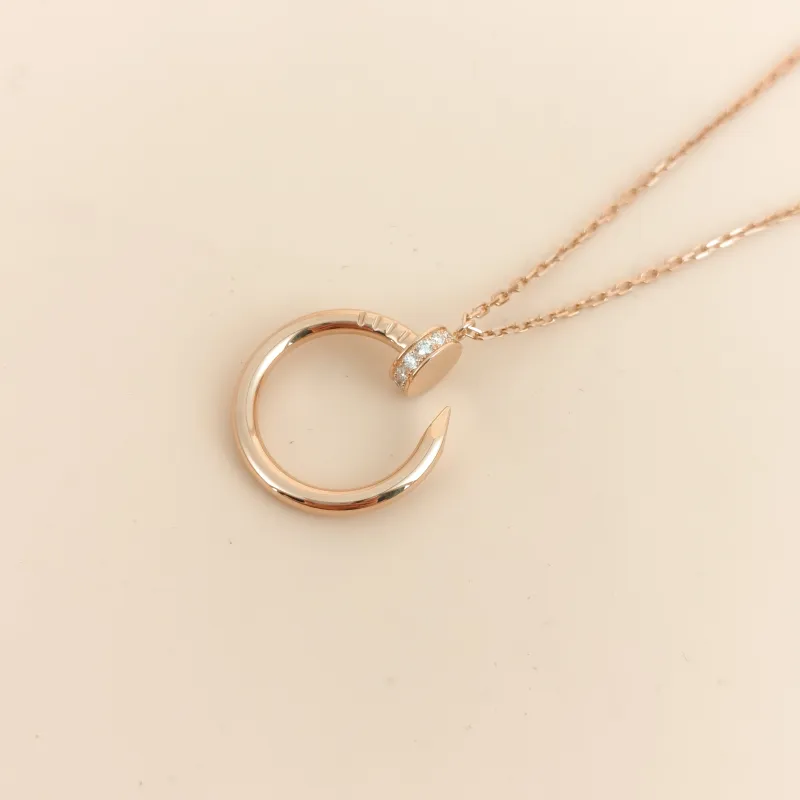 CARTIER Necklace Juste un Clou Pavé Diamond Necklace Rose Gold Diamond18KR ose Gold One Size 40cm — cover view 5 of 7