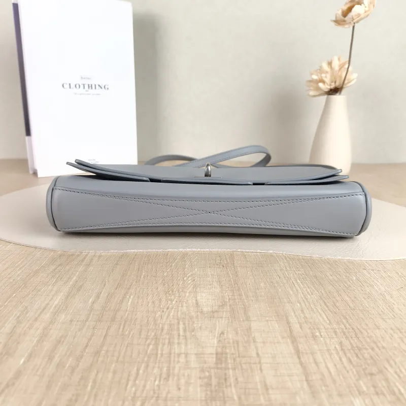 BALENCIAGA Crossbody Bag bel air Top Handle Crossbody Bag Grey Calfskin 27 × 5 × 14 cm — cover view 2 of 5