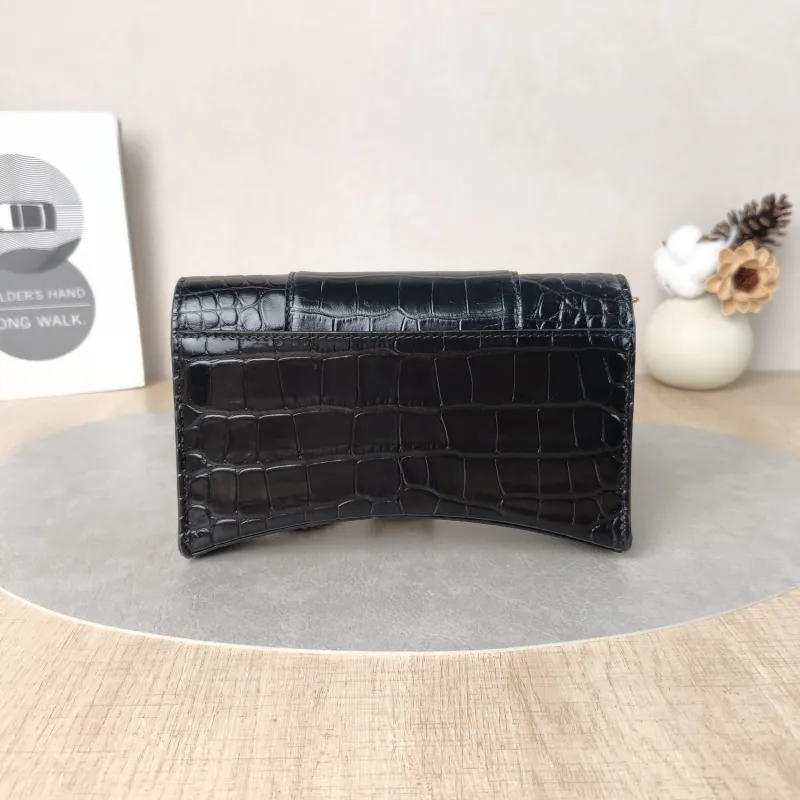 BALENCIAGA Crossbody Bag Hourglass Hourglass Bag woc Black CC alfskinmini19.5 × 5 × 12 cm — cover view 2 of 5