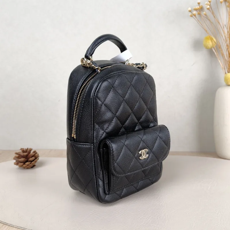 Chanel Backpack mini Backpack Collection Black Grained Calfskin One Size 13 × 9 × 18 cm — cover view 5 of 5