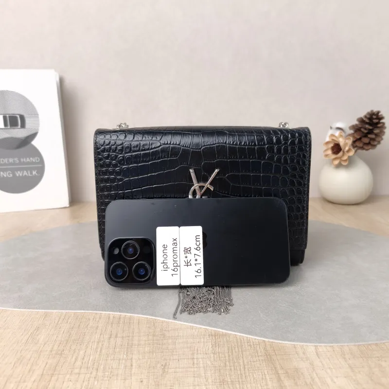 SAINT LAURENT Crossbody Bag KATE Edition Black Calfskin Small20 × 5 × 12.5 cm Conditioned — cover view 3 of 5