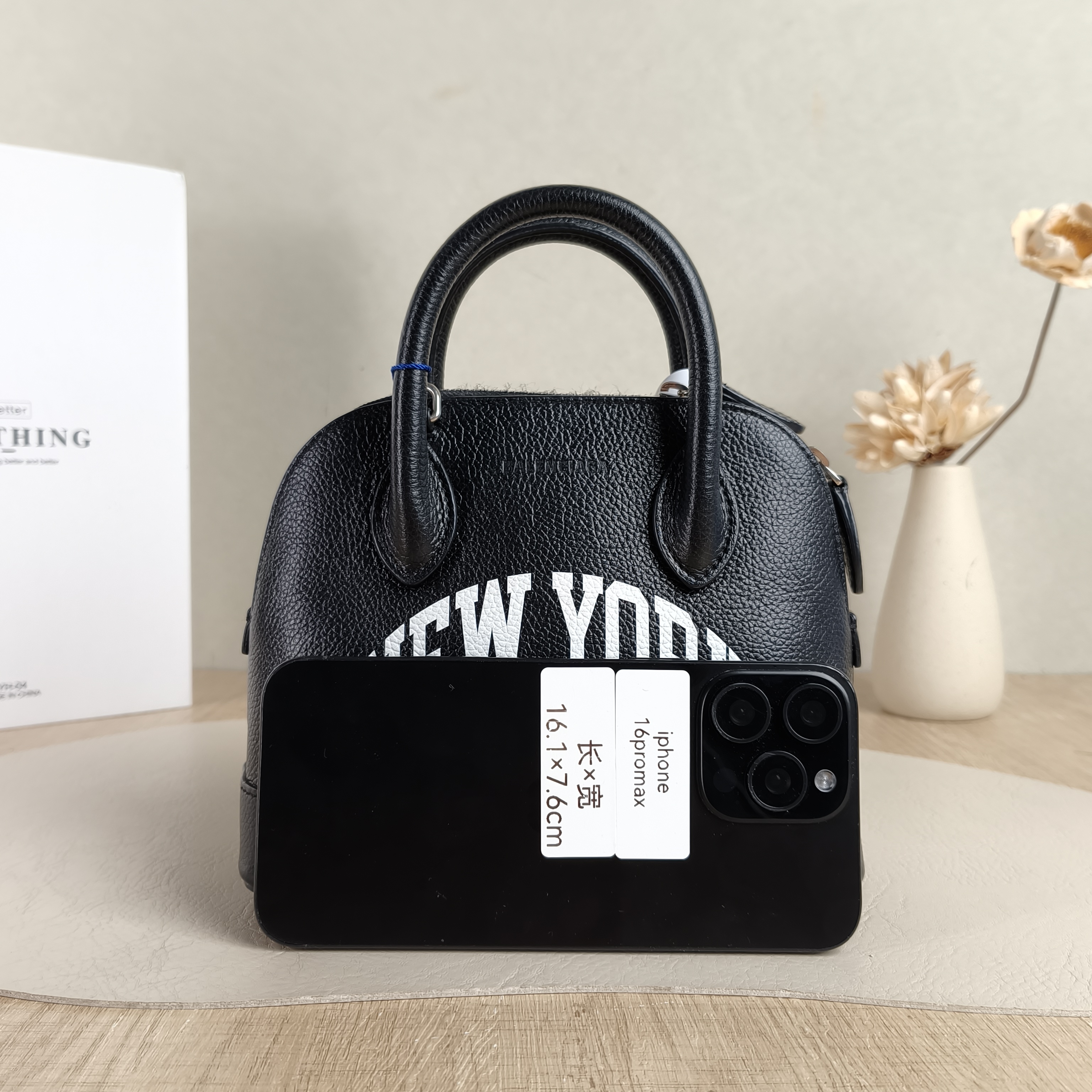 BALENCIAGA Top Handle Bag Ville Dome Bag Collection Black Calfskin Small18 × 8 × 14 cm — cover view 2 of 5