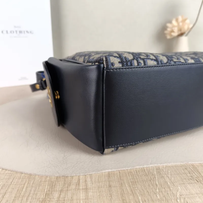 DIOR Top Handle Bag D-Dream Blue Canvas Medium 28 × 10 × 16 cm — detail view 9 of 9