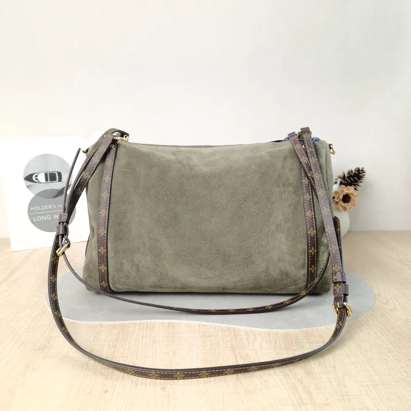 Louis Vuitton Shoulder Bag EXPRESS Shoulder Bag Green Suede Medium 36 × 18.5 × 24 cm — cover view 3 of 6