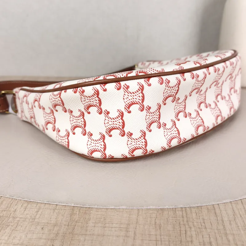 CELINE Shoulder Bag AVA White Red PVC Medium 23 × 6 × 13.5 cm — detail view 5 of 9
