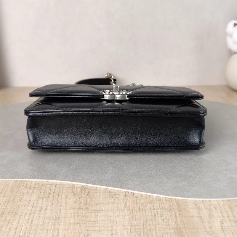 Chanel Crossbody Bag 19Bag WOC Black SL ambskin Mini 19.2 × 3.5 × 12.3 cm — cover view 2 of 5