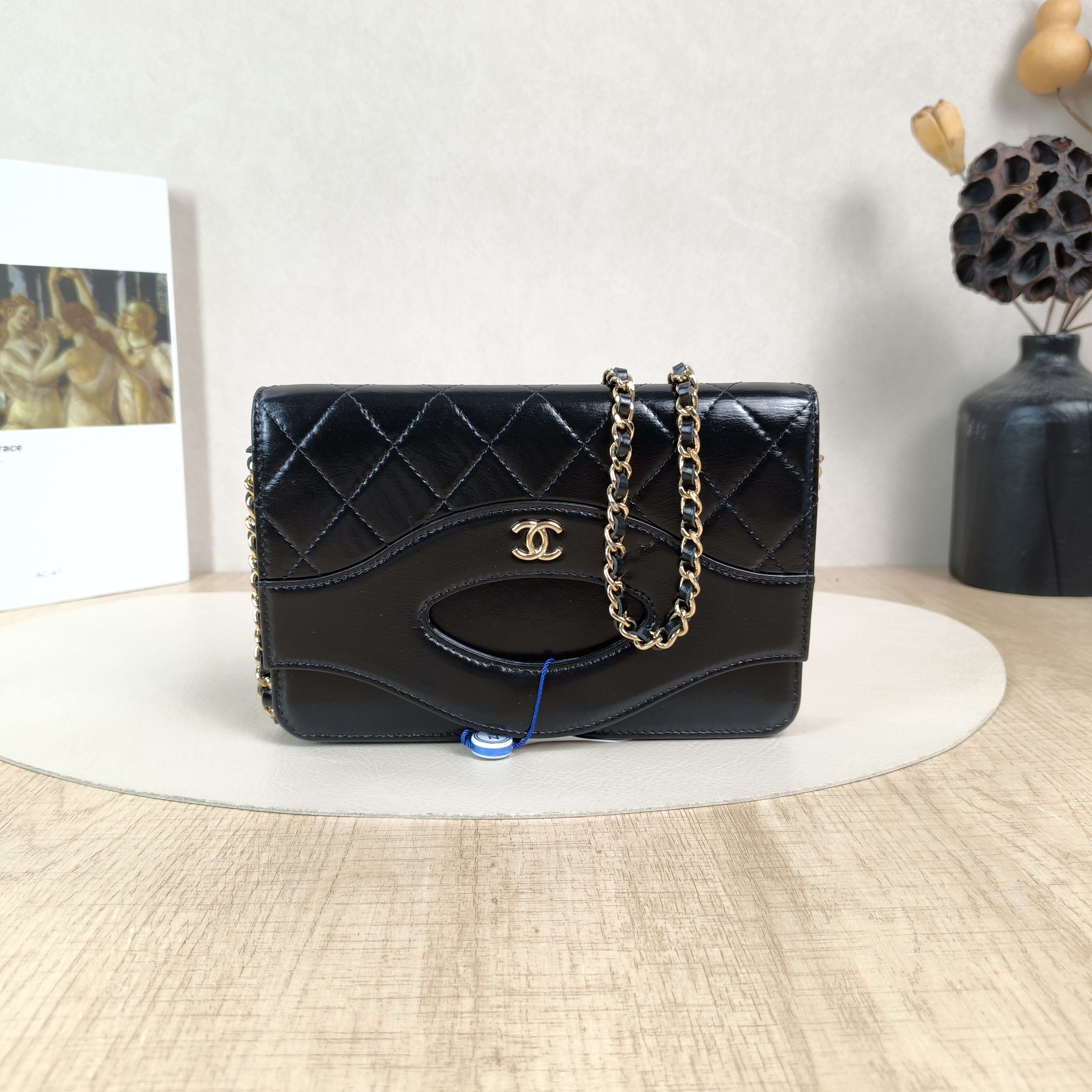 Chanel Crossbody Bag31bag woc Black Calfskinmini19 × 5 × 12 cm