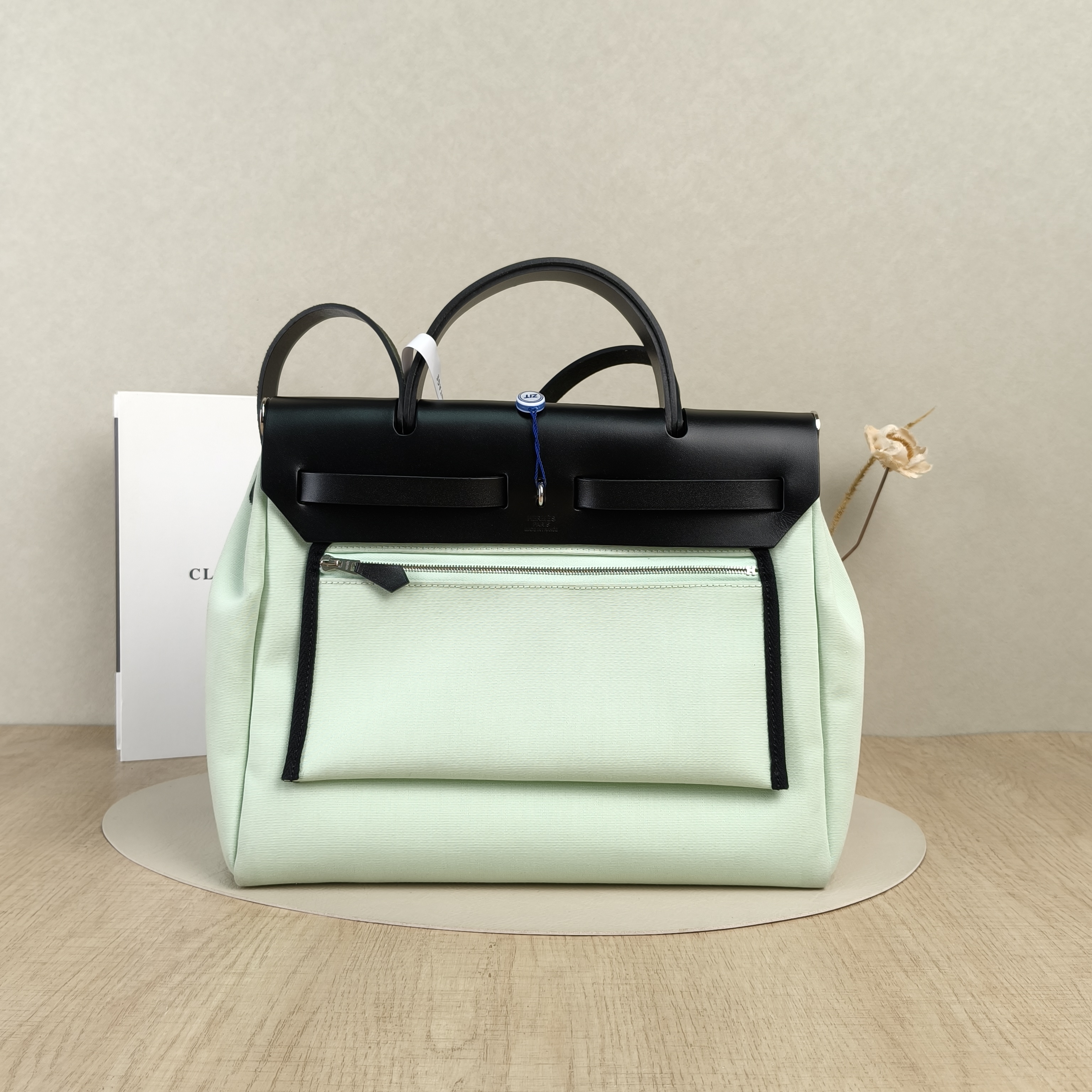 Hermès Shoulder Bag Herbag 31 Green Canvas Medium31 × 10 × 25 cm — cover view 2 of 5