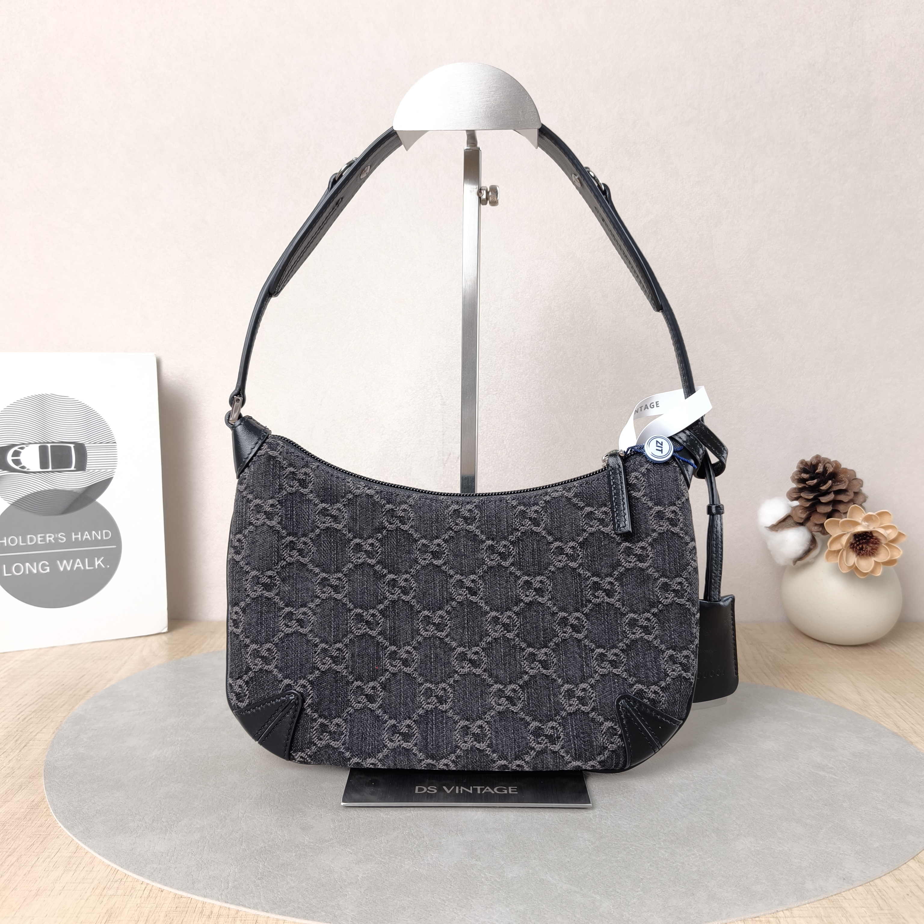 GUCCI Shoulder Bag Horsebit Slim Grey Small24 × 4.5 × 18 cm