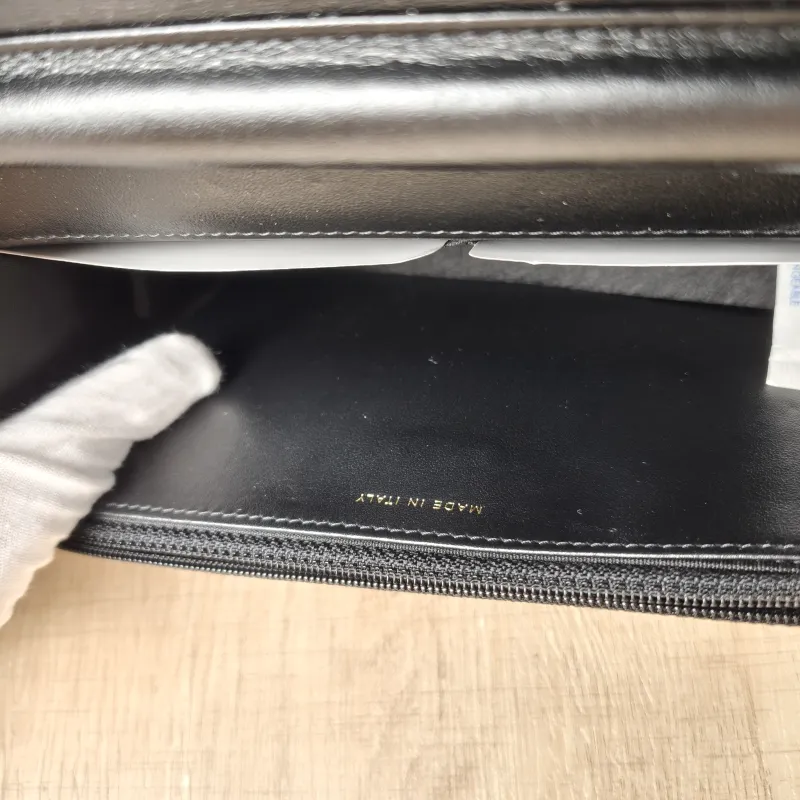 Chanel Crossbody Bag Le Boy​ WOC Black Grained Calfskinmini19.2 × 3.5 × 12.3 cm — detail view 2 of 15