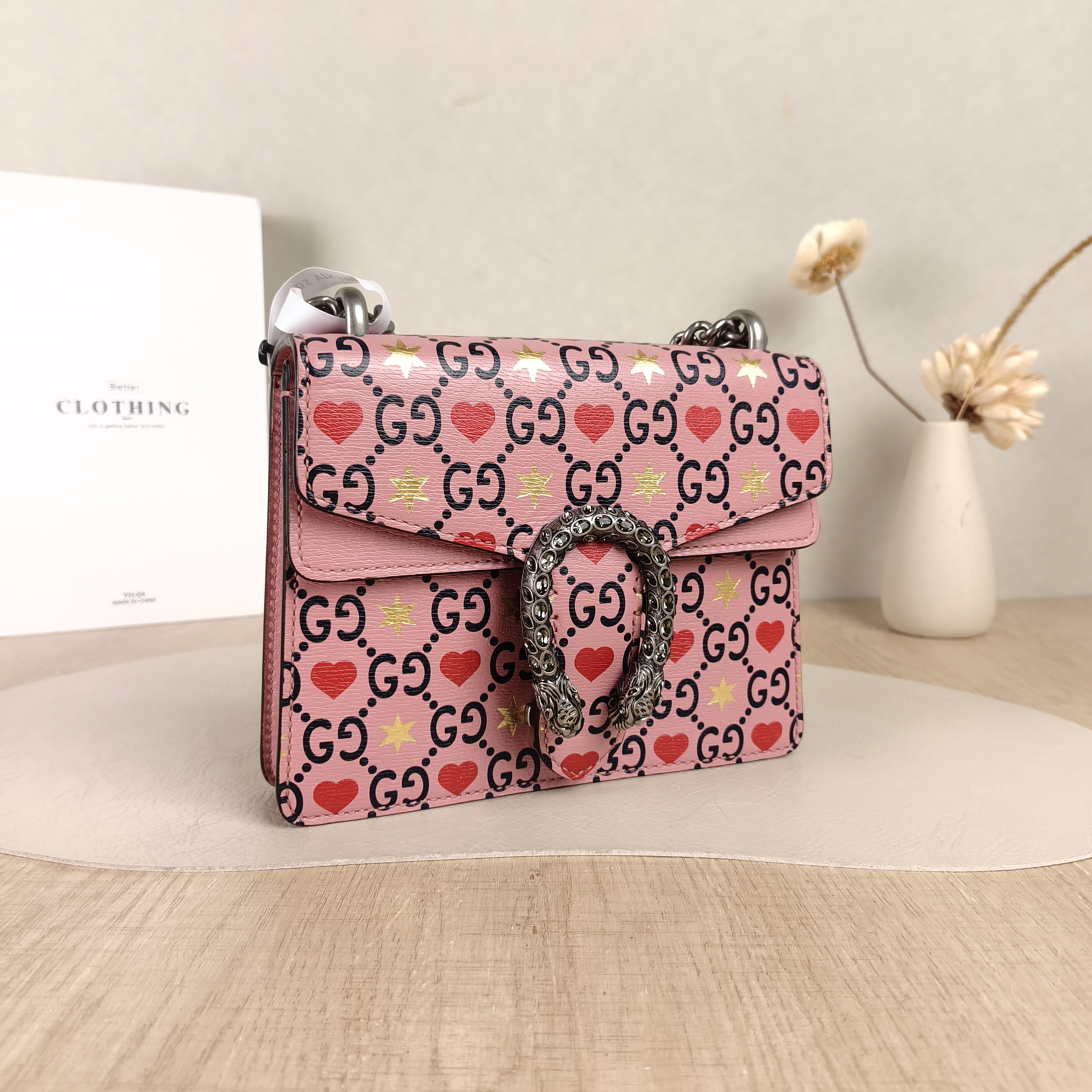 GUCCI Crossbody Bag Dionysus Pink Calfskinmini20 × 5 × 15.5 cm — cover view 2 of 5