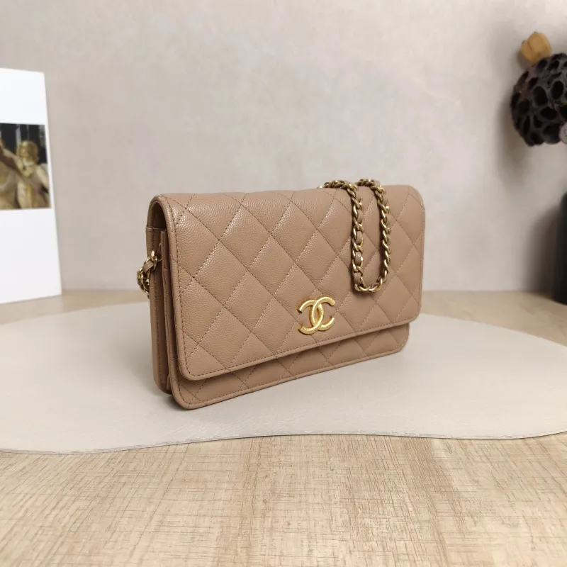 Chanel Crossbody Bag Edition cf woc Taupe Calfskin19.2 × 3.5 × 12.3 cm — cover view 6 of 6