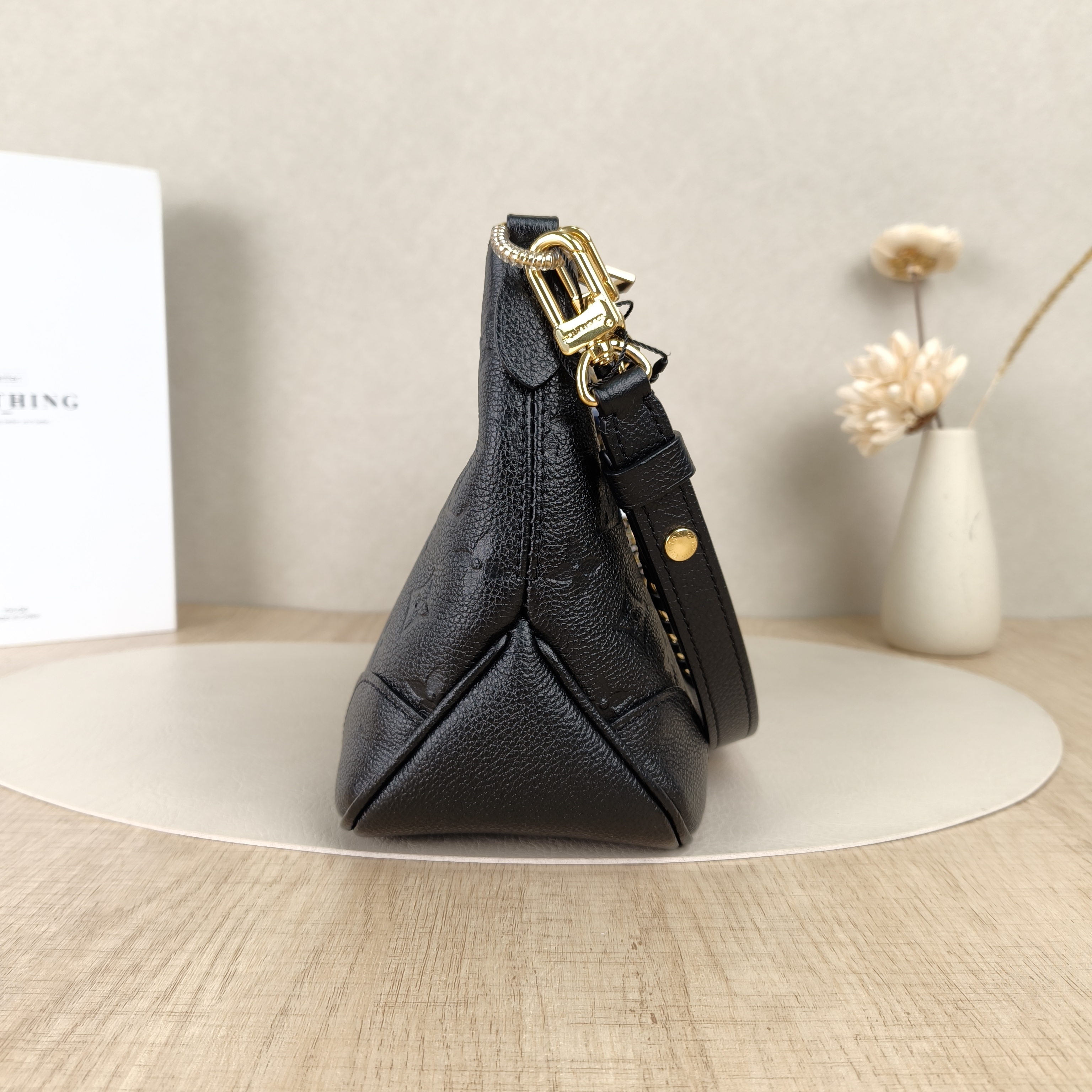 Louis Vuitton Crossbody Bag Boulogne Black Monogram Empreinte Embossed Calfskin Small26 × 9.5 × 16 cm — cover view 2 of 8