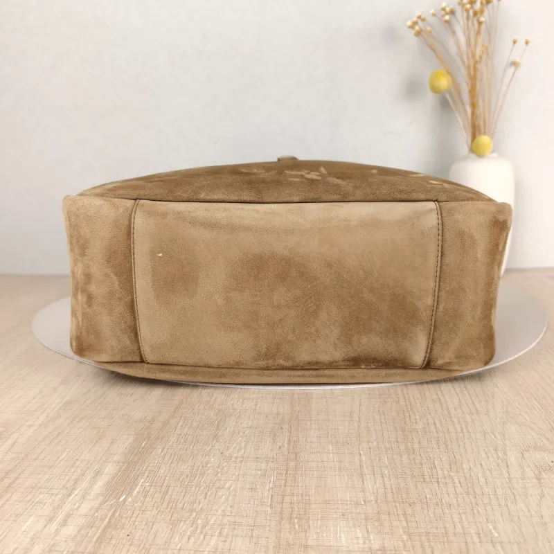 SAINT LAURENT Shoulder Bag LE 5 À 7 Hobo Brown Suede Large 30 × 13 × 31 cm — cover view 3 of 5
