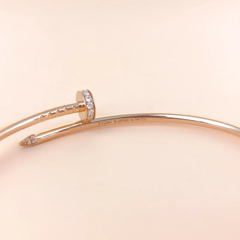 CARTIER Bangle Juste un Clou Bangle Rose Gold Diamond18KR ose Gold Small Edition 19 — cover view 2 of 9