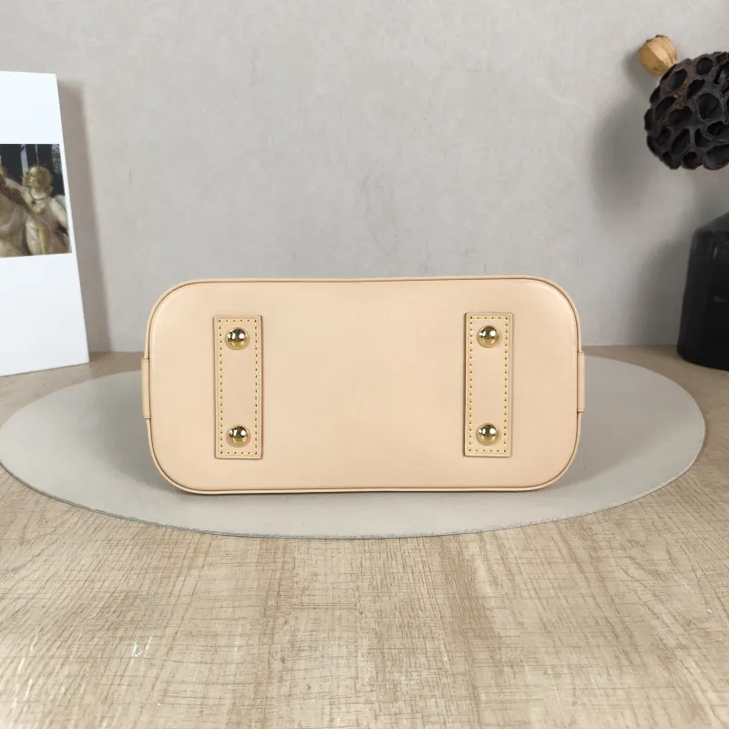 Louis Vuitton Top Handle Bag Alma BB Yellow White Canvas BB 23.5 × 11.5 × 17.5 cm — cover view 3 of 6