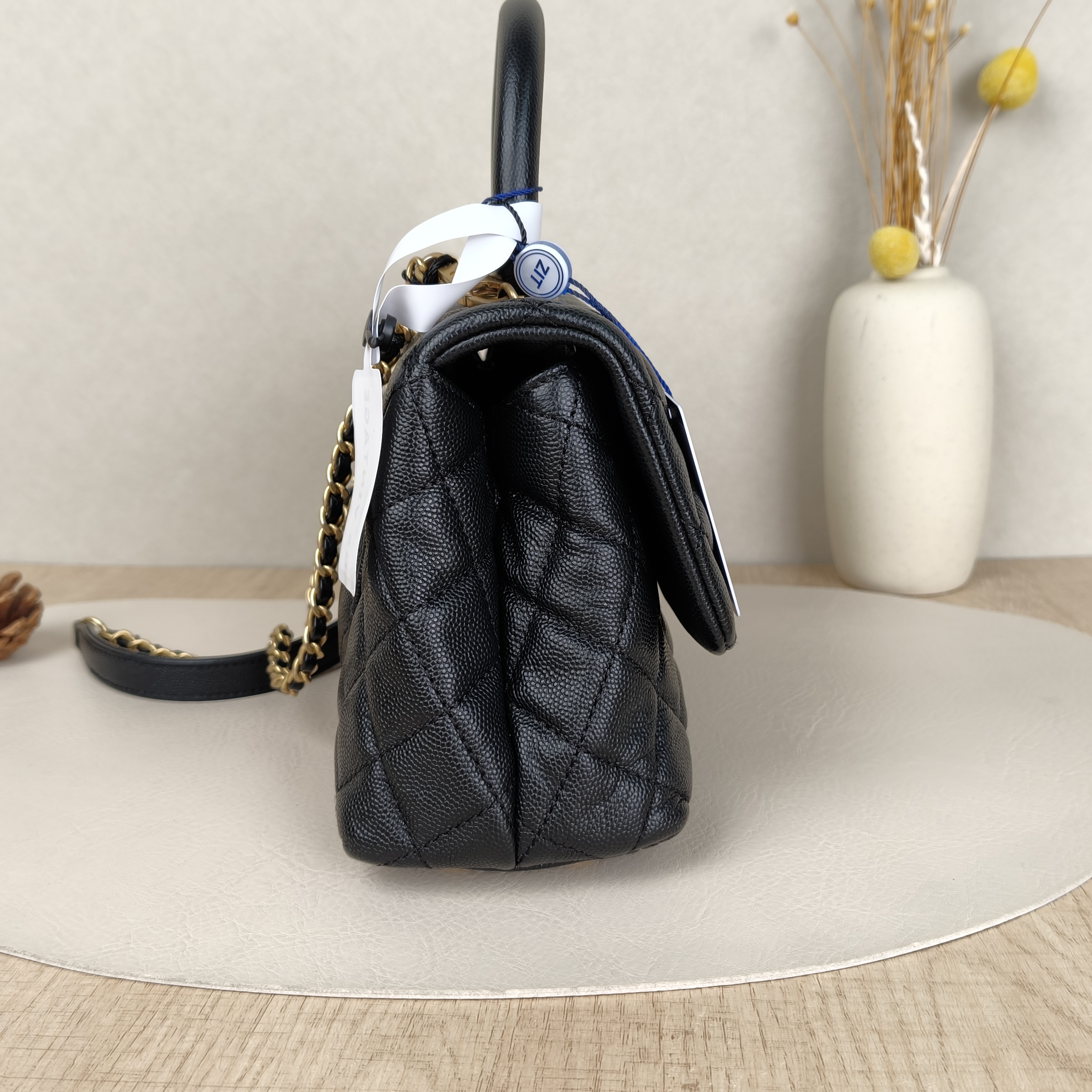 Chanel Top Handle Bag Coco HandleBlack Grained Calfskin Small24 × 10 × 14 cm — cover view 4 of 9