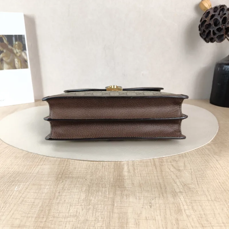 GUCCI Top Handle Bag Ophidia GG Messenger Bag Monogram PVC Medium 25 × 7 × 17.5 cm — cover view 4 of 6
