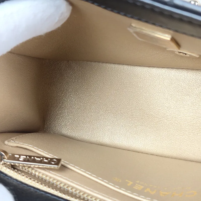 Chanel Crossbody Bag Classic Flap Large Mini CF Mini C Black SL ambskin mini 20 × 6 × 12 cm — detail view 8 of 15
