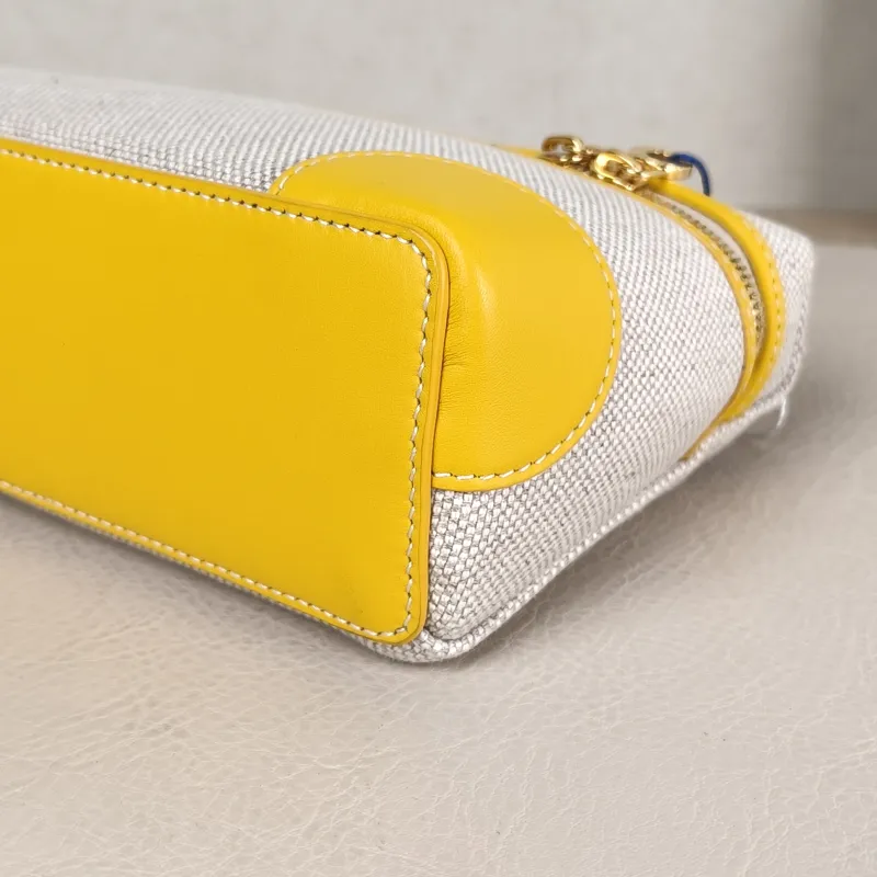 Loro Piana Crossbody Bag Extra Pocket L19 Yellow Beige Canvas One Size 19 × 7 × 11.5 cm — detail view 3 of 11