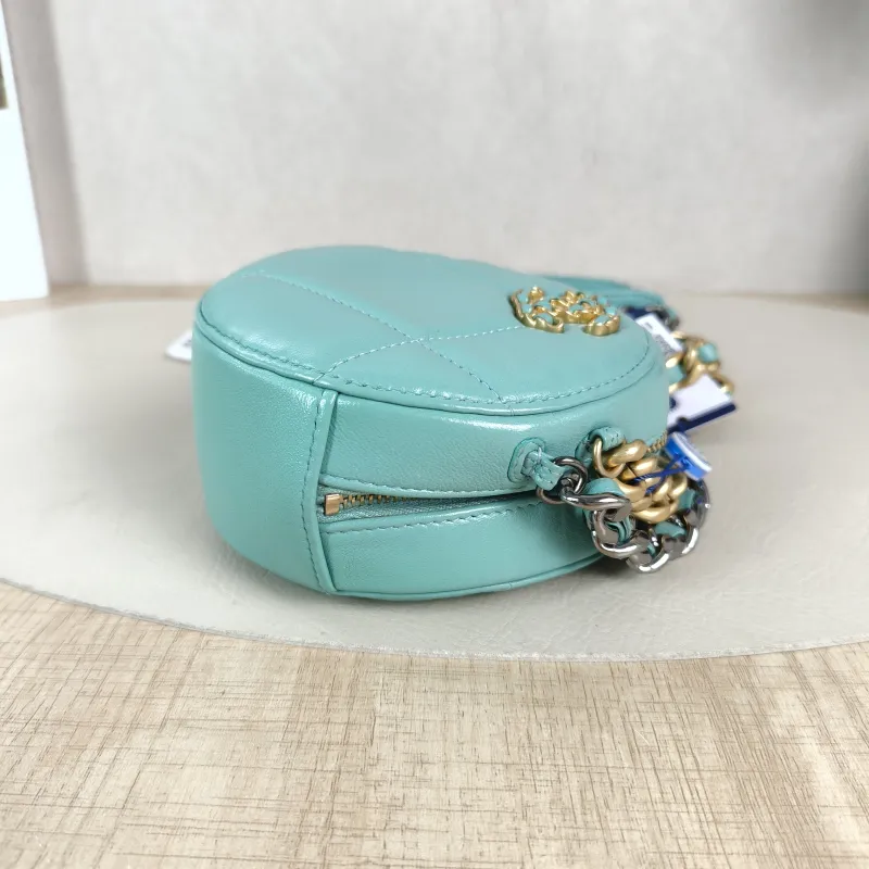 Chanel Crossbody Bag 19bag Blue Lambskin Mini 12 × 4.5 × 12 cm 31 — detail view 2 of 11