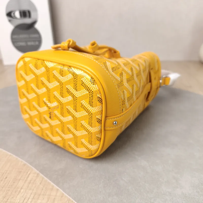 GOYARD Crossbody Bag Petit Flot Yellow ine Canvas Mini 12 × 10 × 17.5 cm — detail view 7 of 12