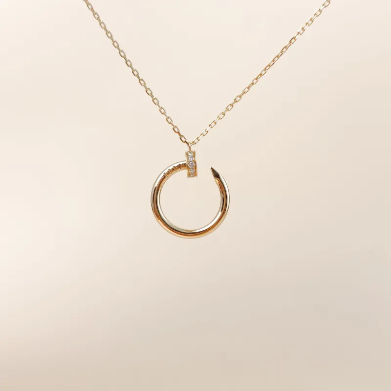 CARTIER Necklace Juste un Clou Pavé Diamond Necklace Yellow Gold 18KY ellow Gold Diamond One Size 40cm — cover view 6 of 10