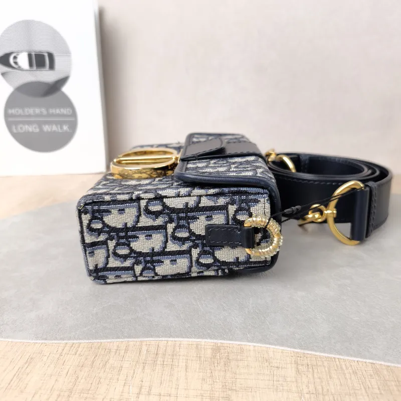 DIOR Crossbody Bag 30Montaigne 30 Box Box Blue Canvas Mini 17.5 × 5 × 11.5 cm — detail view 5 of 11
