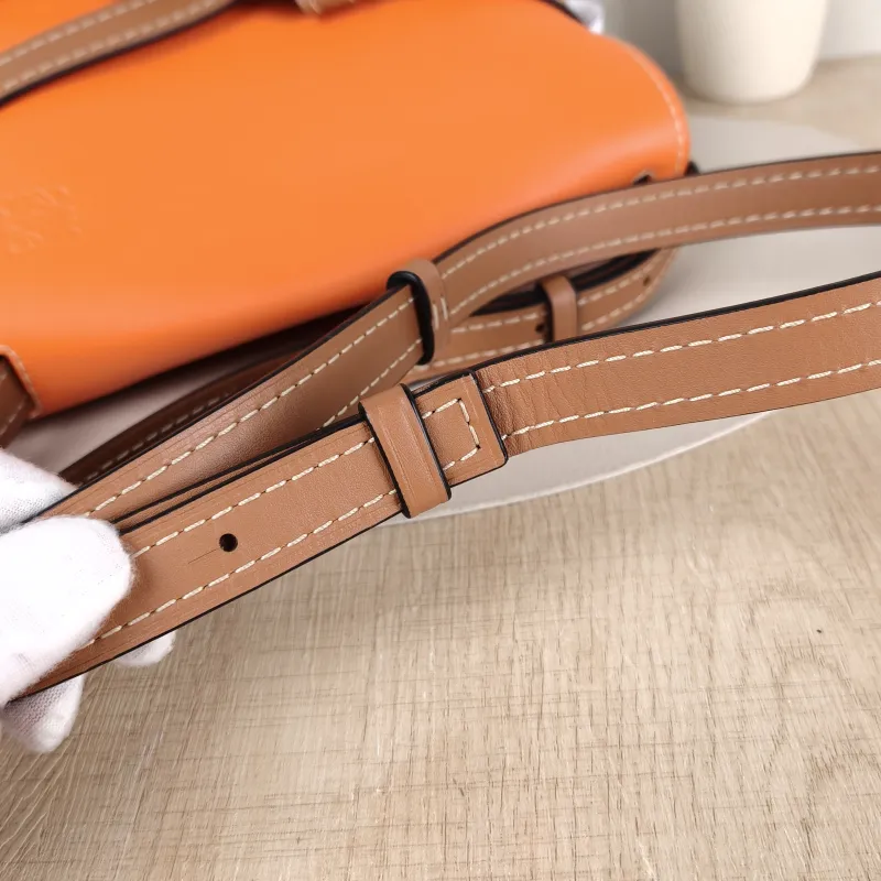LOEWE Crossbody Bag Gate Colorblock Calfskin Medium 25 × 11.5 × 19 cm — detail view 7 of 11