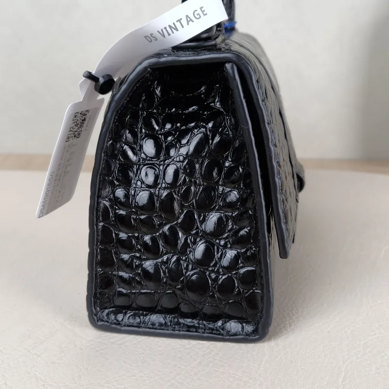 BALENCIAGA Crossbody Bag Hourglass Hourglass Bagsoblack Black Calfskin Mini 19 × 5 × 12 cm — detail view 7 of 12