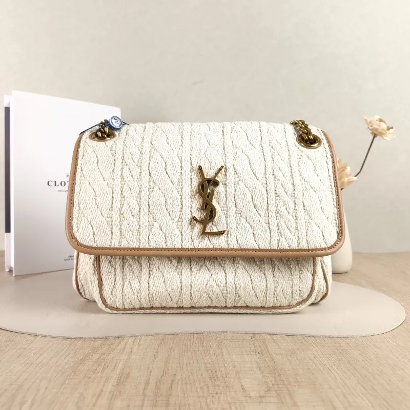 SAINT LAURENT Crossbody Bag Niki White D Medium28 × 8.5 × 20 cm