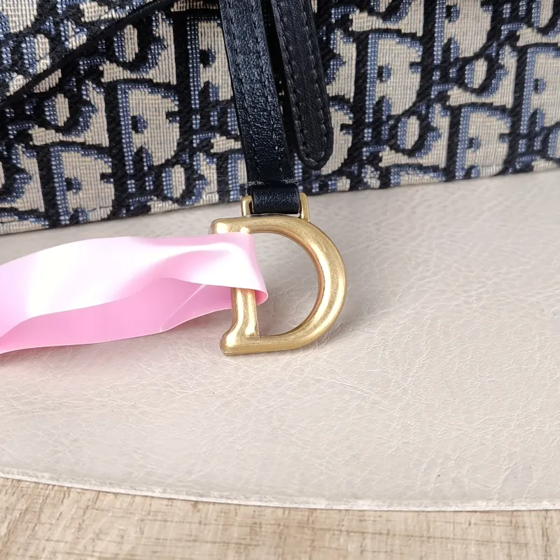DIOR Crossbody Bag Saddle Chain Bagwoc Monogram Canvas Medium 22 × 5 × 14.5 cm — detail view 1 of 11