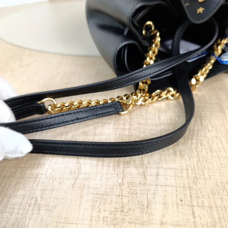 SAINT LAURENT Shoulder Bag Bucket Bag Black Calfskin One Size9 × 8 × 15 cm — detail view 3 of 10