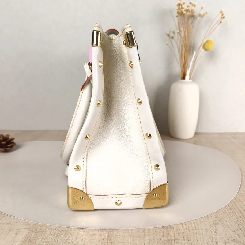Louis Vuitton Top Handle Bag Suhali Vintage White Calfskin 36 × 12.5 × 22 cm — detail view 5 of 10
