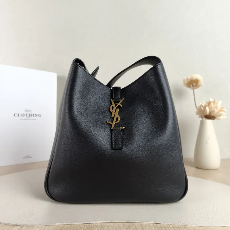 SAINT LAURENT Crossbody Bag LE 5 À 7 Hobo Inner Pouch Black Calfskin Small 22.5 × 8.5 × 23 cm