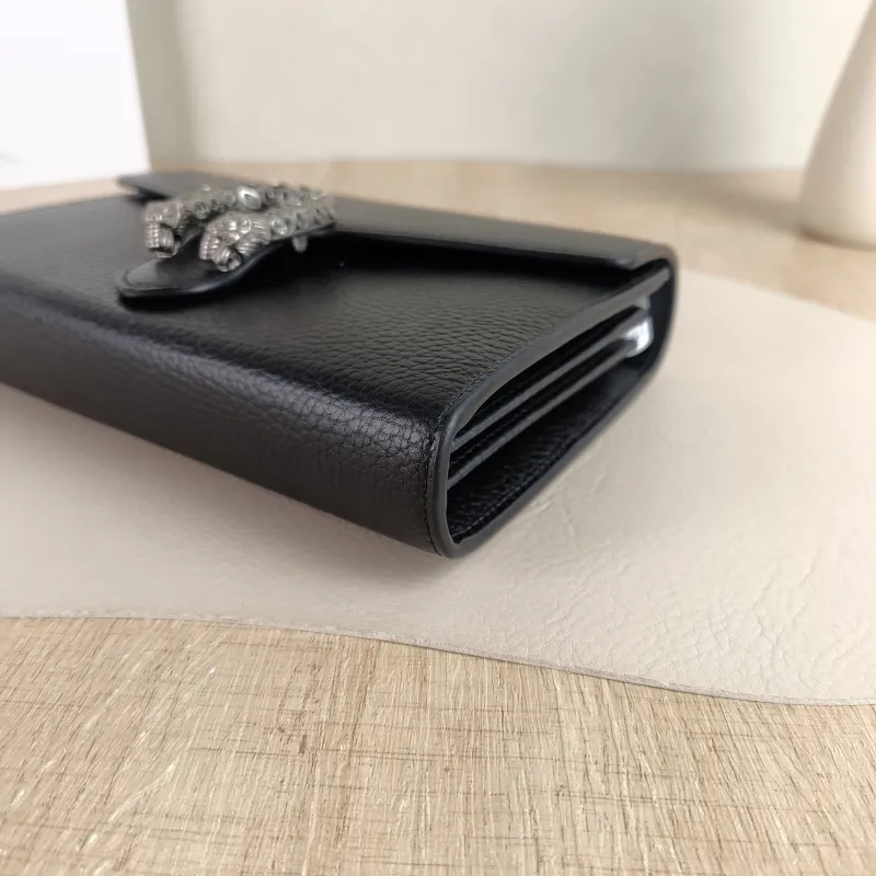GUCCI Crossbody Bag Dionysus Collection Wallet woc Black Calfskin Mini 20 × 5 × 13 cm Conditioned — detail view 9 of 11