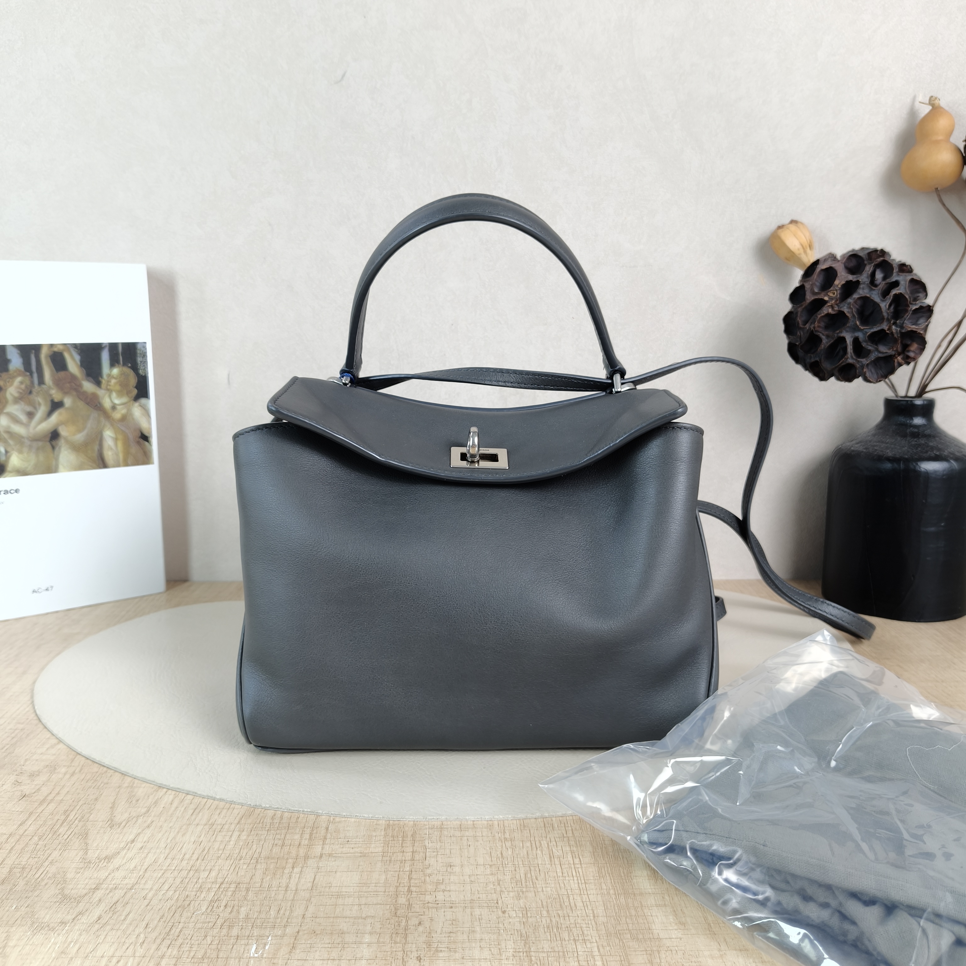 BALENCIAGA Crossbody Bag RODEO Grey Calfskinmini23 × 10 × 17 cm — cover view 6 of 6