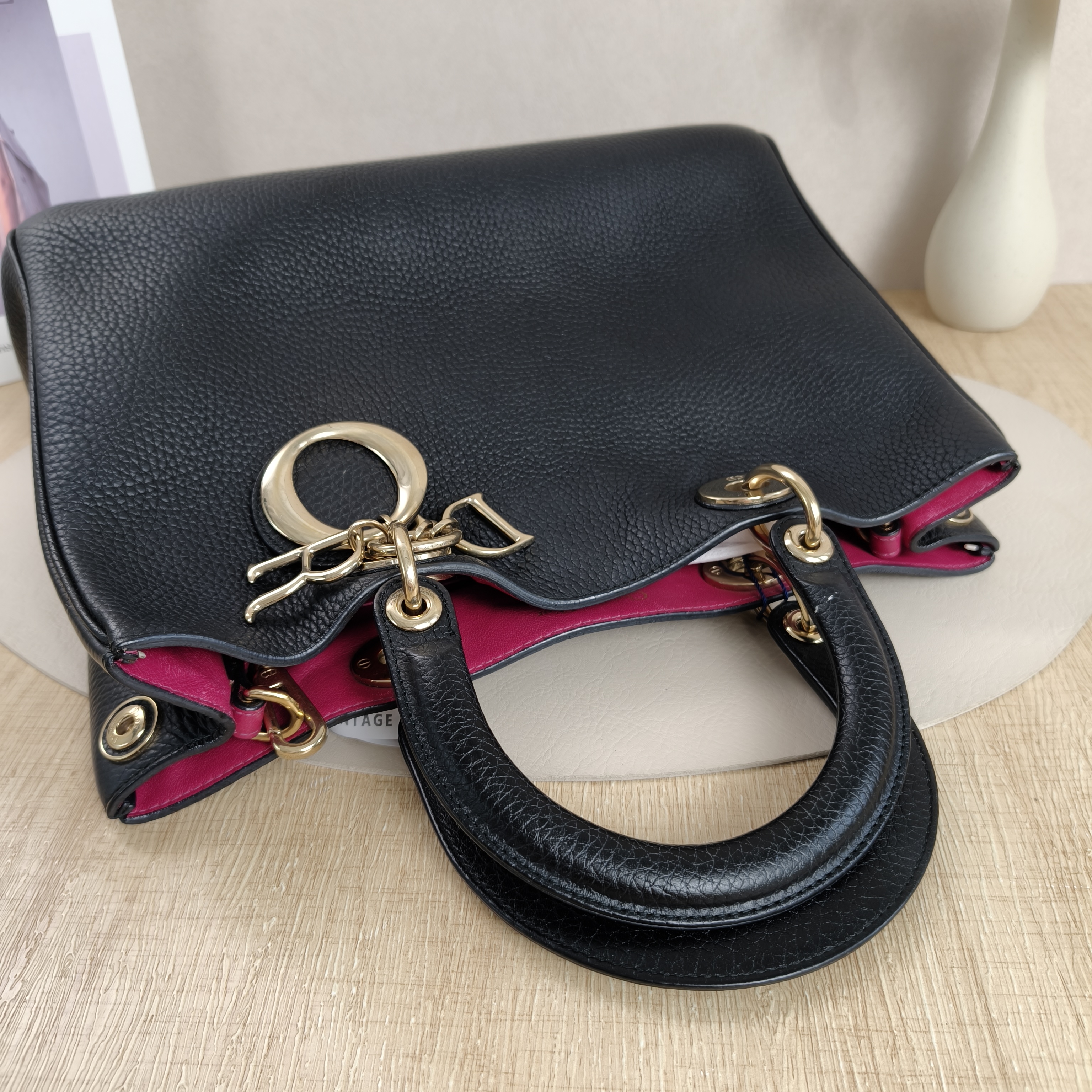 DIOR Top Handle Bag issimo Black Calfskin32 × 11 × 23 cm — cover view 9 of 11