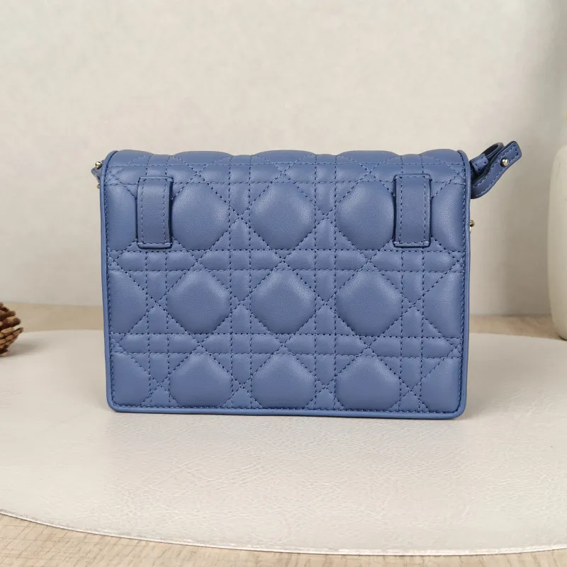 DIOR Shoulder Bag Shoulder Bag Blue Lambskin One Size18 × 3 × 13 cm — cover view 7 of 9