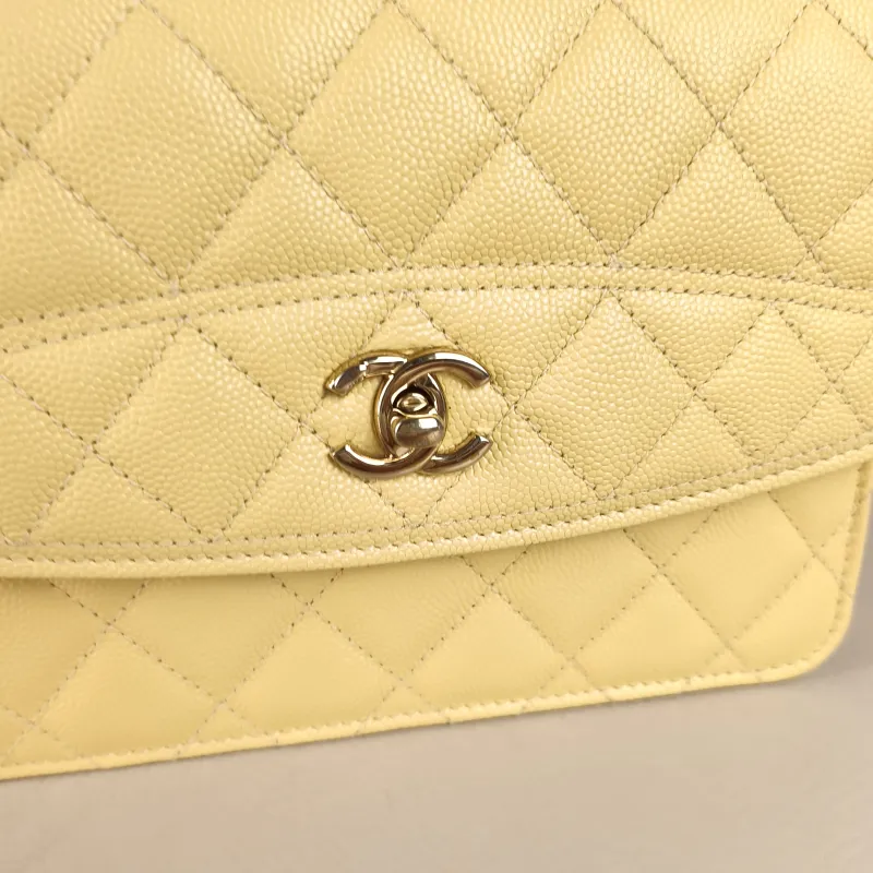 Chanel Backpack Yellow Grained Calfskin One Size 18.2 × 5 × 14 cm — detail view 7 of 11