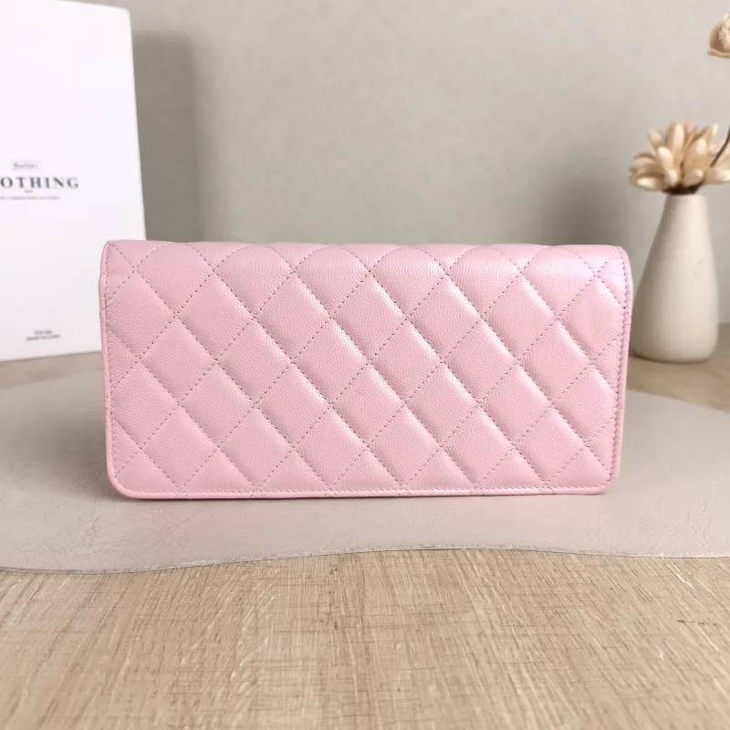 Chanel Shoulder Bag Baguette Bag Pink Calfskin One Size 22 × 3 × 10.5 cm — cover view 4 of 5