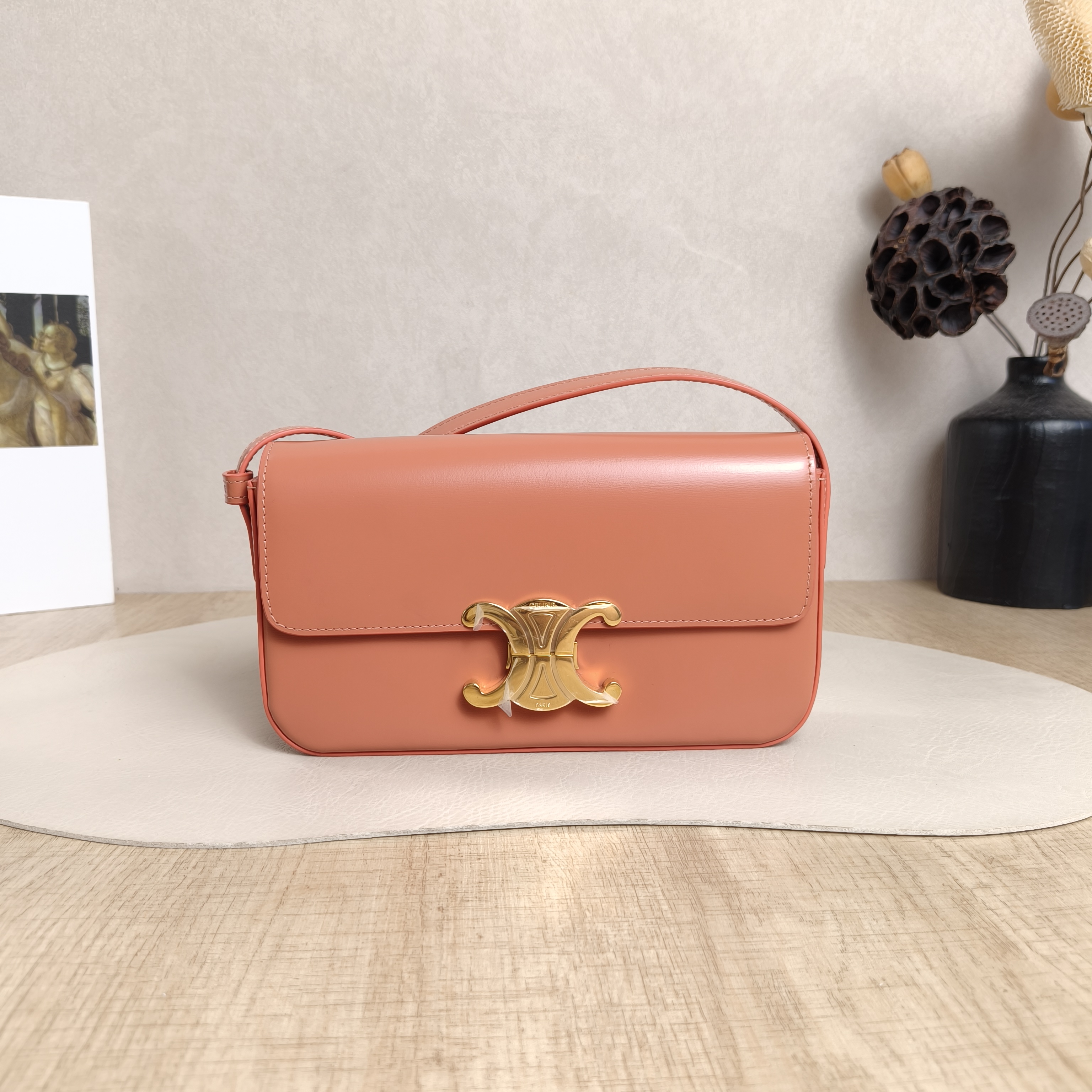 CELINE Shoulder Bag CLAUDE Shoulder Strap Edition Calfskin Medium20.5 × 4 × 11.5 cm
