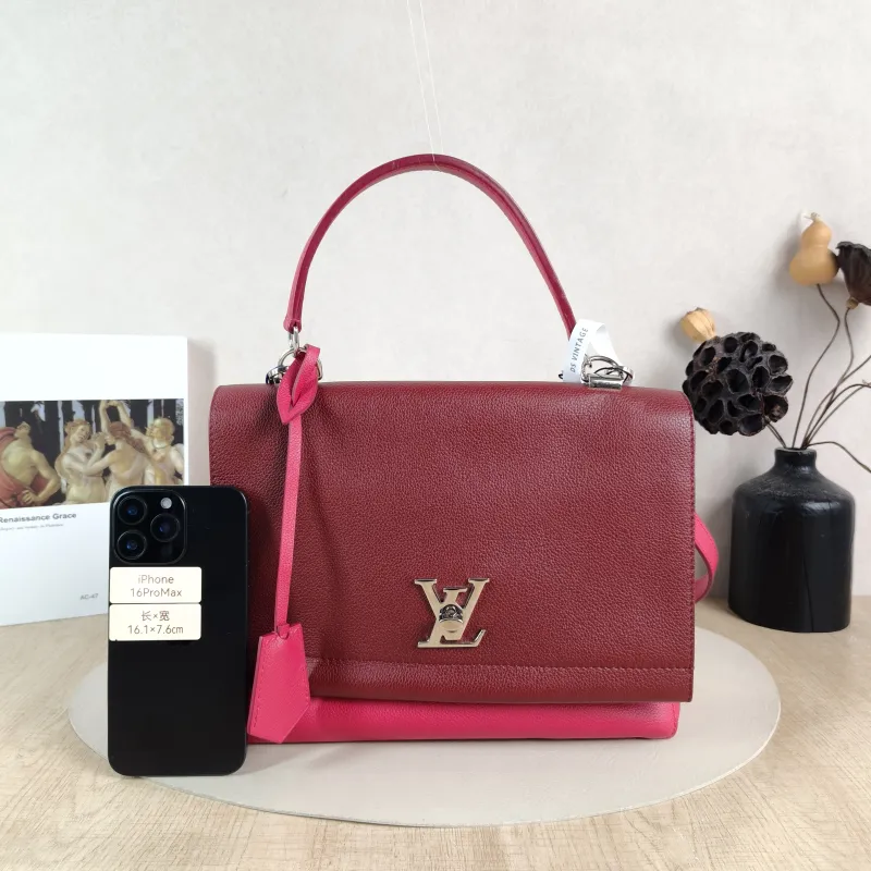 Louis Vuitton Crossbody Bag LOCKME II Shoulder Bag Colorblock Calfskin Medium 29 × 10 × 20 cm — cover view 4 of 5