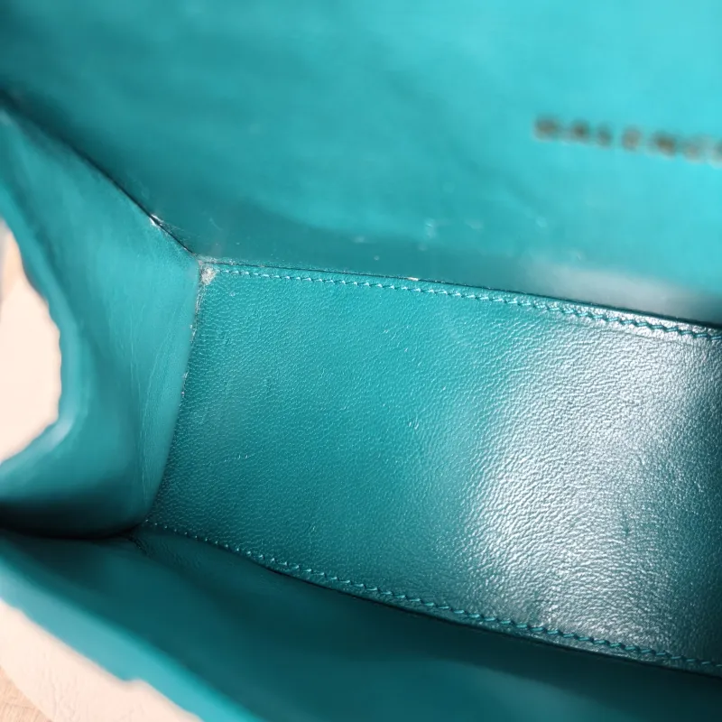 BALENCIAGA Crossbody Bag Hourglass Hourglass Bag Green Embossed Calfskin XS 19 × 8 × 13 cm — detail view 12 of 12