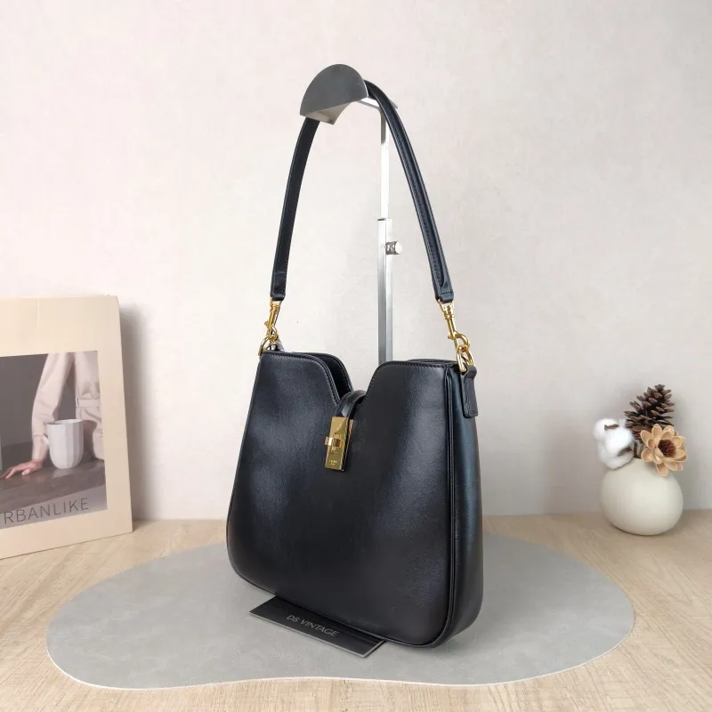 CELINE Shoulder Bag CAMILLE 16 SOFT Shoulder Bag Black Calfskin Small 24.5 × 5 × 21.5 cm — cover view 2 of 5
