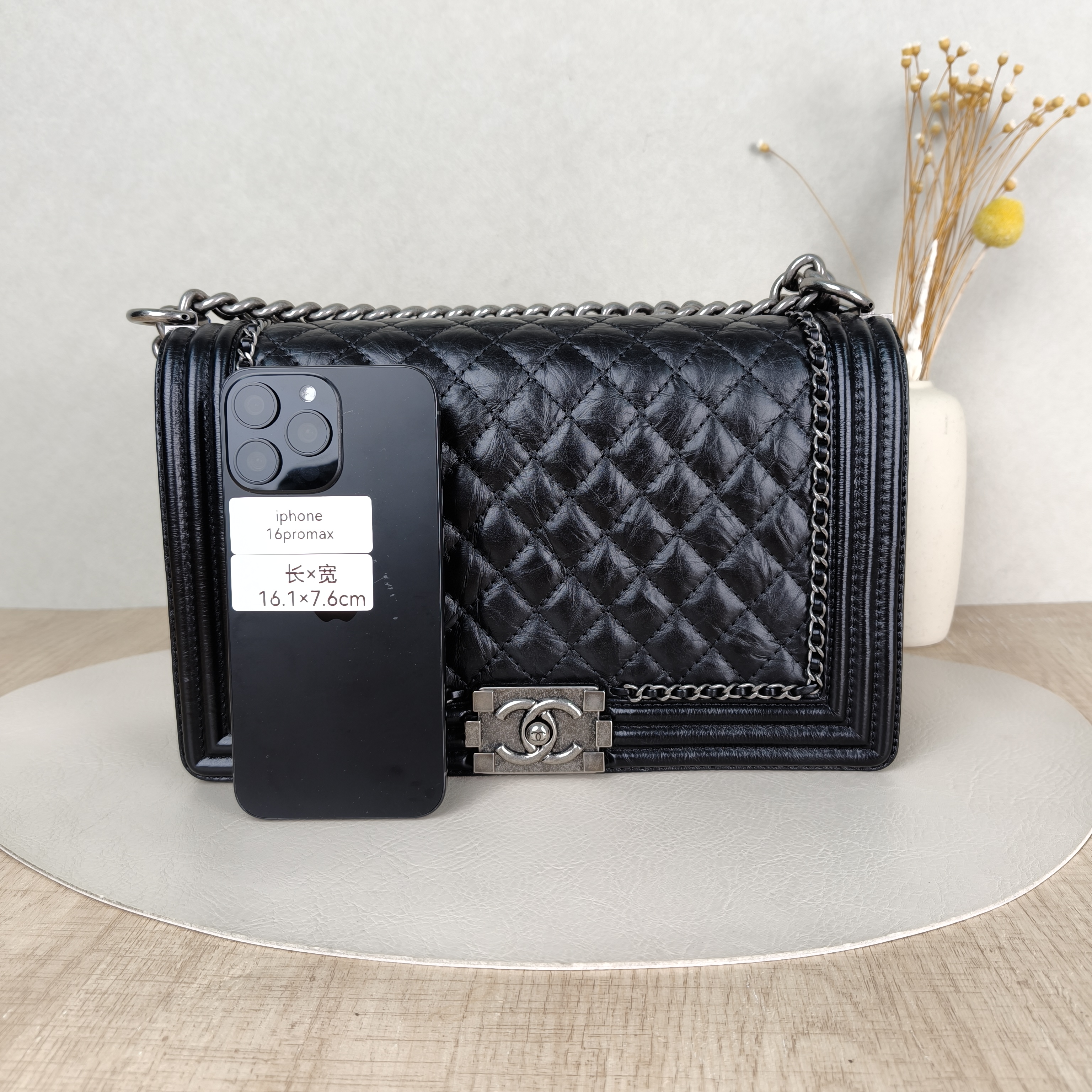 Chanel Crossbody Bag Le BoyBlack Calfskin Large28 × 7.5 × 17.5 cm — cover view 5 of 6